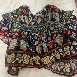 Farm Rio Lightweight Floral Shortsleeve Blouce